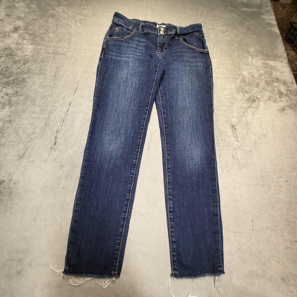 Hudson Jeans Womens 28 Blue Collin Straight Slim Mid Rise Medium Wash Stretch